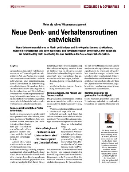 Cover: Neue Denk- und Verhaltensroutinen entwickeln