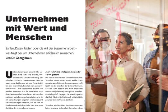 Cover: Zusammenarbeit, Unternehmen mit Wert und Menschen