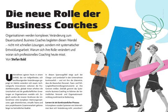 Cover: "Die neue rolle der Business Coaches"