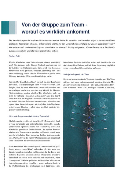Illustration eines Teams bei der Zusammenarbeit und Diskussion – Symbol für erfolgreiche Teamarbeit und Teamentwicklung im Unternehmen