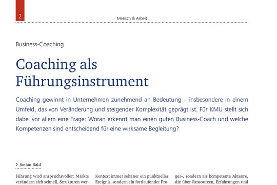 Cover: Coaching als Führungsinstrument