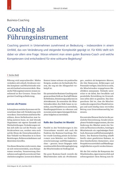 Cover: Coaching als Führungsinstrument