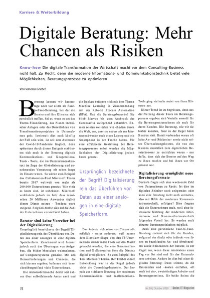 Digitale Beratung Chancen Risiken | Kraus & Partner - Transformation Experts