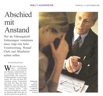 Abschied mit Anstand die Welt | Kraus & Partner - Transformation Experts